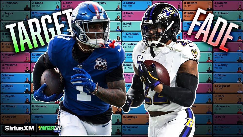 Targets and Fades in Different Rounds of Fantasy Drafts