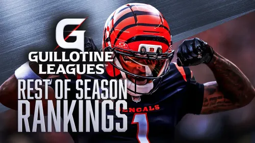 Week 12 Guillotine Leagues Rest-of-Season Rankings: Ja'Marr Chase, Trey McBride, and More
